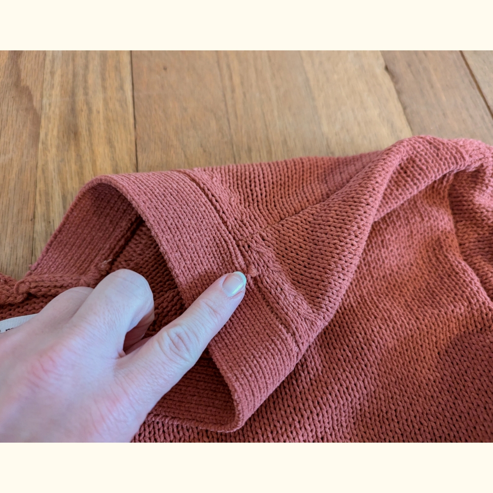 Women's Button-Up Sweater - Rust - Picture 4 of 10